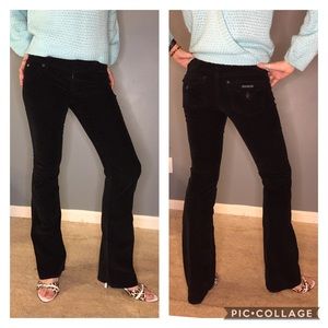 Hudson Low-Rise Bootcut Black Corduroys